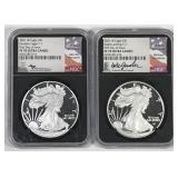 2021-W Proof Silver Eagle Signature Pair NGC PF70
