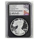 2021-W Proof Silver Eagle Gaudioso Signed NGC PF70