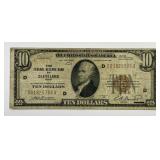 1929 $10 Federal Reserve Bank Cleveland FR# 1860D