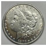 1883 Morgan Silver $1 Color Extra Fine XF