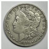 1891-O Morgan Silver $1 Fine F details