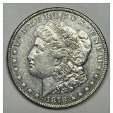 1878 Morgan Silver $1 8 TF About Uncirculated AU