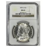 1899-O Morgan Silver $1 Gem BU NGC MS65