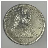1840 Seated Liberty Silver $1 AU details