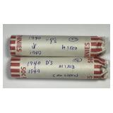 100 Lincoln Wheat Cents 1940-1949