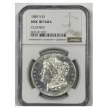 1889-S Morgan Silver $1 NGC UNC details