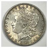 1890 Morgan Silver $1 About Uncirculated CH AU+