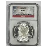 1880-S Morgan Silver $1 Gem BU NGC MS65