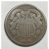 1865 Two Cent Piece Good G