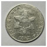 1852 Three Cent Silver 3cS Very Fine VF