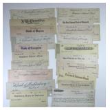 Lot of 20 Blank Check Remainders Early 1900's