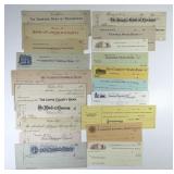 Lot of 20 Blank Check Remainders Early 1900's