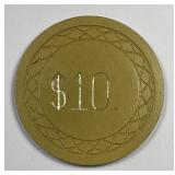 $10 European Health Spa Plastic Token 39mm