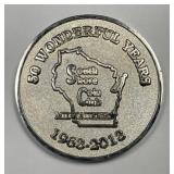 2013 South Shore Coin Club 50th Milwaukee Medal