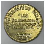 Dairyland Greyhound Park Kenosha Wagering $1 Token