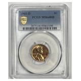 1961-D Lincoln Cent PCGS MS64 RD