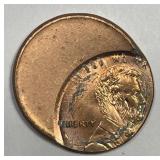 Lincoln Cent Struck 50% Off Center ERROR