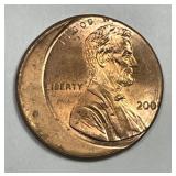 200X Lincoln Cent Struck 15% Off Center ERROR