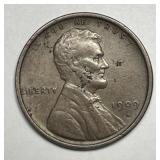 1909-S Lincoln Cent Very Fine VF details