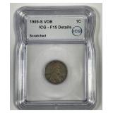 1909-S VDB Lincoln Cent Fine ICG F15 details