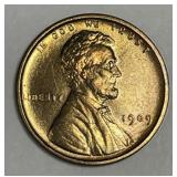 1909 VDB Lincoln Cent About Uncirculated AU