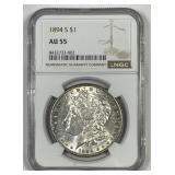 1894-S Morgan Silver $1 NGC AU55