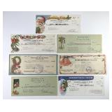 1927-1957 Lot of 7 Different Christmas Club Checks
