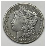 1901-S Morgan Silver $1 Fine F details