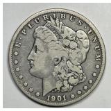 1901-S Morgan Silver $1 Fine F