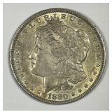 1880 Morgan Silver $1 About Uncirculated AU