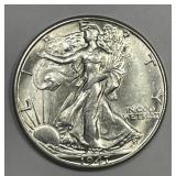 1947-D Walking Liberty Silver Half Uncirculated BU