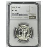 1937-S Walking Liberty Silver Half NGC MS62