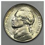 1943-S Jefferson Silver War Nickel Uncirculated BU