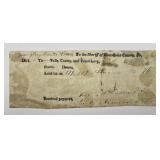 1831 Sheriff Greenbrier County Land Tax Receipt