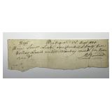1820 $145 Hand Written IOU