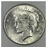 1927 Peace Silver $1 About Uncirculated CH AU