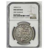 1878-CC Morgan Silver $1 Carson City NGC Fine det