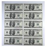 2006 $100 FRN Ten Consecutive STAR Notes Crisp UNC
