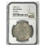 1882-CC Morgan Silver $1 Carson City NGC UNC det