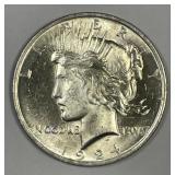1924 Peace Silver $1 Brilliant Uncirculated BU