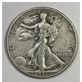 1936-D Walking Liberty Silver Half DDO FS-101 VF