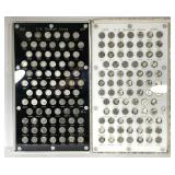 1946-1999 Roosevelt Dime Set in 2 Capitol Holders