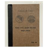Vintage Library Of Coins Album 1921-1935 Peace $1