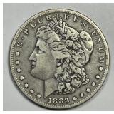 1883-S Morgan Silver $1 Fine F+