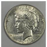 1934-D Peace Silver $1 About Uncirculated CH AU
