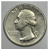1932-D Washington Silver Quarter Very Fine VF
