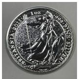 GREAT BRITAIN: 2015 Silver Britannia 1 oz .999 BU