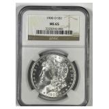 1900-O Morgan Silver $1 Gem BU NGC MS65