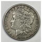 1891 Morgan Silver $1 Very Fine VF
