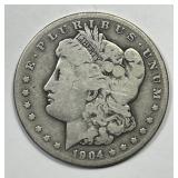1904-S Morgan Silver $1 About Good AG